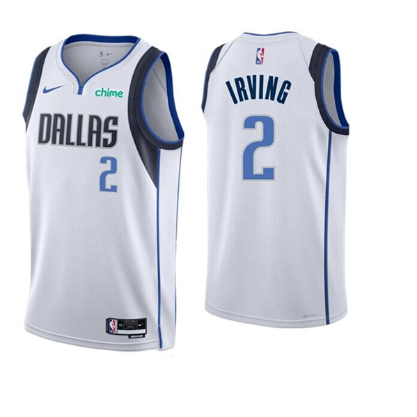 Men%27s Dallas Mavericks #2 Kyrie Irving White Association Edition Stitched Basketball Jersey->dallas mavericks->NBA Jersey